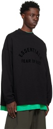 Fear of God ESSENTIALS Black Bonded Long Sleeve T-Shirt