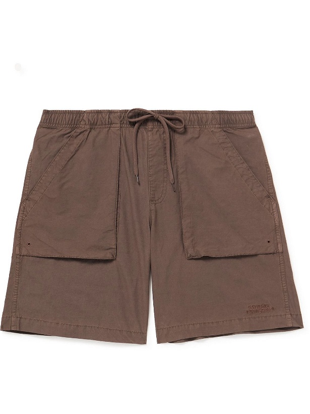 Photo: GENERAL ADMISSION - Straight-Leg Cotton and Nylon-Blend Drawstring Cargo Shorts - Brown