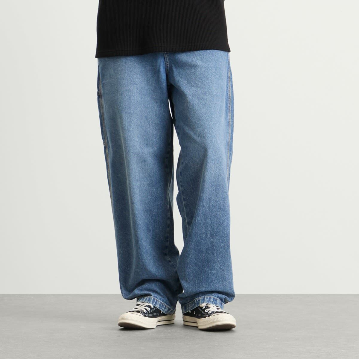 Dickies Men's Madison Baggy Denim Jeans in Rinsed Blue W/Fade