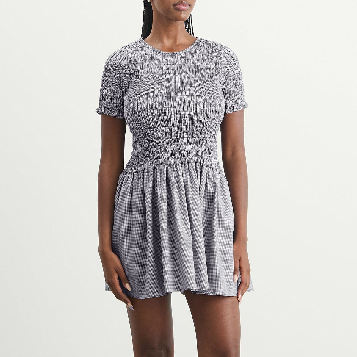 Faithfull The Brand Women's Edda Gingham Mini Dress in Hanne Gingham Vintage Navy