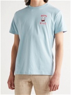 BIRDWELL - Logo-Print Cotton-Jersey T-Shirt - Blue