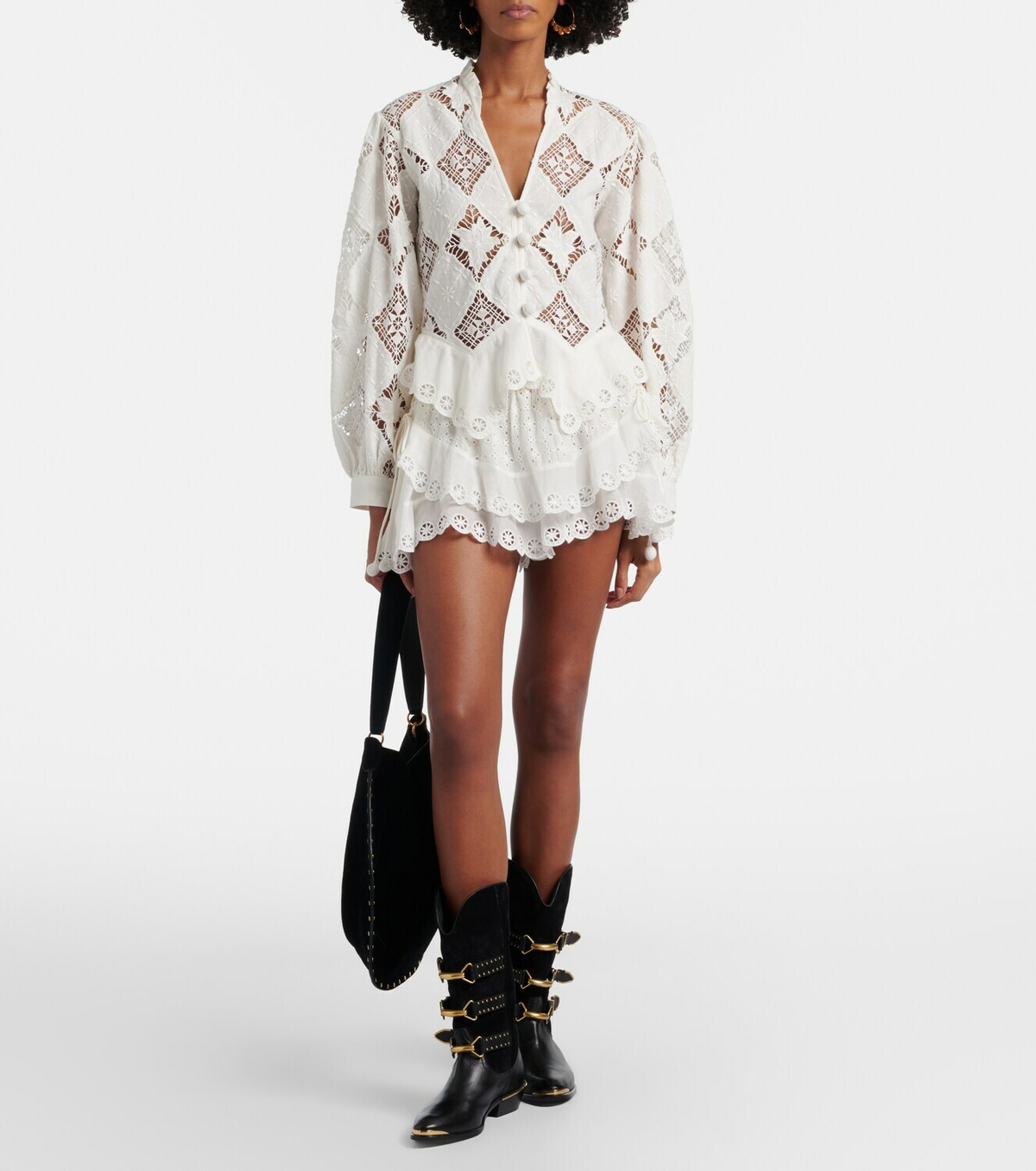 Isabel Marant Neis cotton and silk shorts