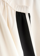Frame Side-striped Silk Trousers Cream