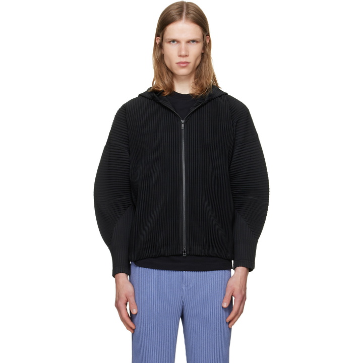 Photo: HOMME PLISSÉ ISSEY MIYAKE Black July Monthly Colors Blouson Hoodie