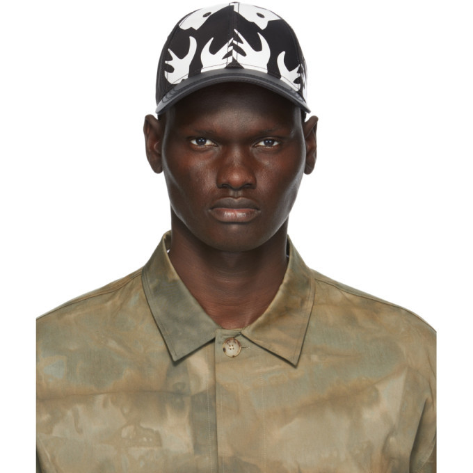 McQ Alexander McQueen Black and White Swallow Cap McQ Alexander
