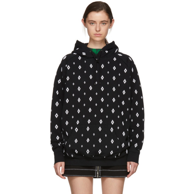 Photo: Marcelo Burlon County of Milan Black and White Embroidered Cross Hoodie