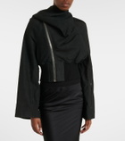 Rick Owens Scarf Flight leather jacket