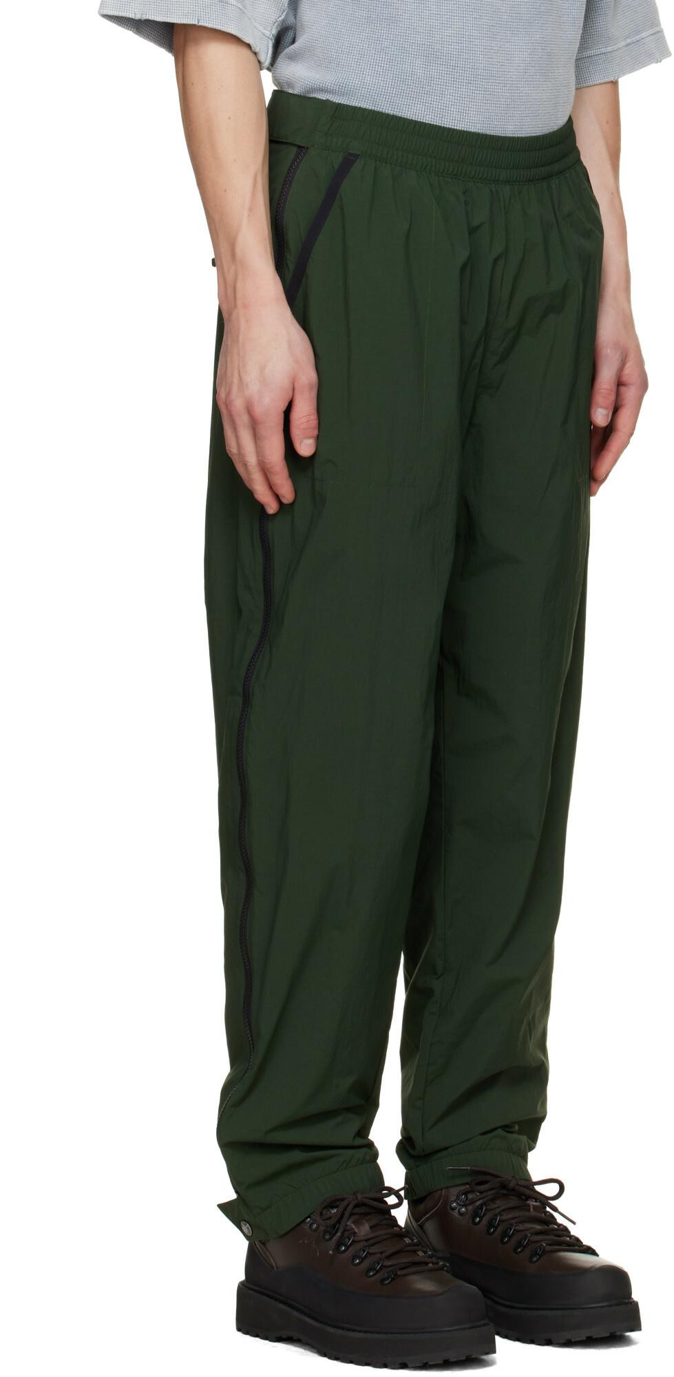 The North Face Green TNF Red Box Full-Zip Sweatpants