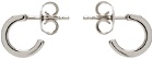 MM6 Maison Margiela Silver Minimal Logo Earrings