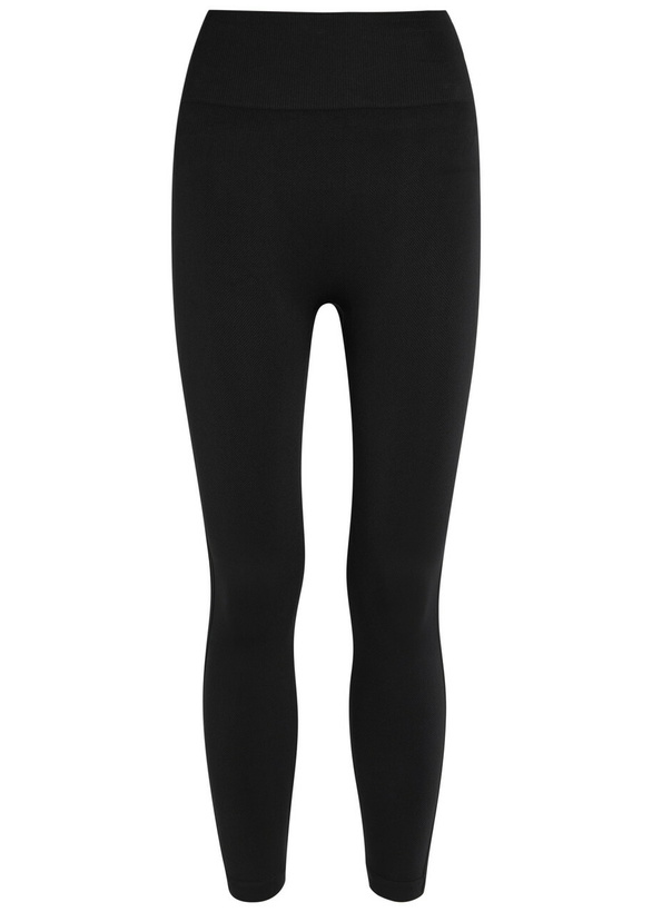 Photo: Spanx Ribbed Sculpting Knit Cropped Leggings Black