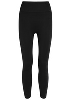 Spanx Ribbed Sculpting Knit Cropped Leggings Black
