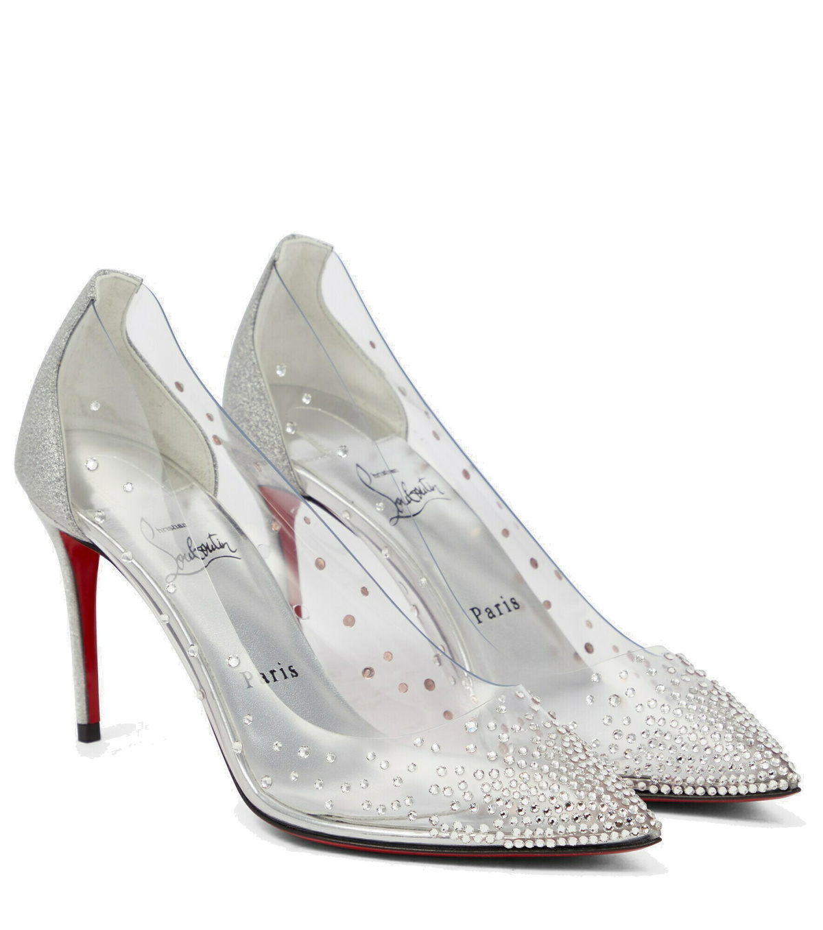 Christian Louboutin Degrastrass 85 Embellished Pvc Pumps Christian Louboutin 9893