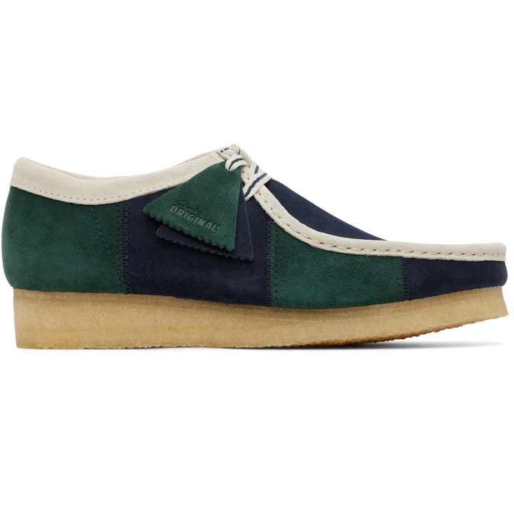 Photo: Clarks Originals Navy & Green Wallabee Derbys
