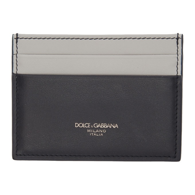 Photo: Dolce and Gabbana Grey and Navy Mediterranean Card Holder