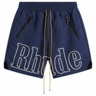 Rhude Men's Logo Shorts in Navy