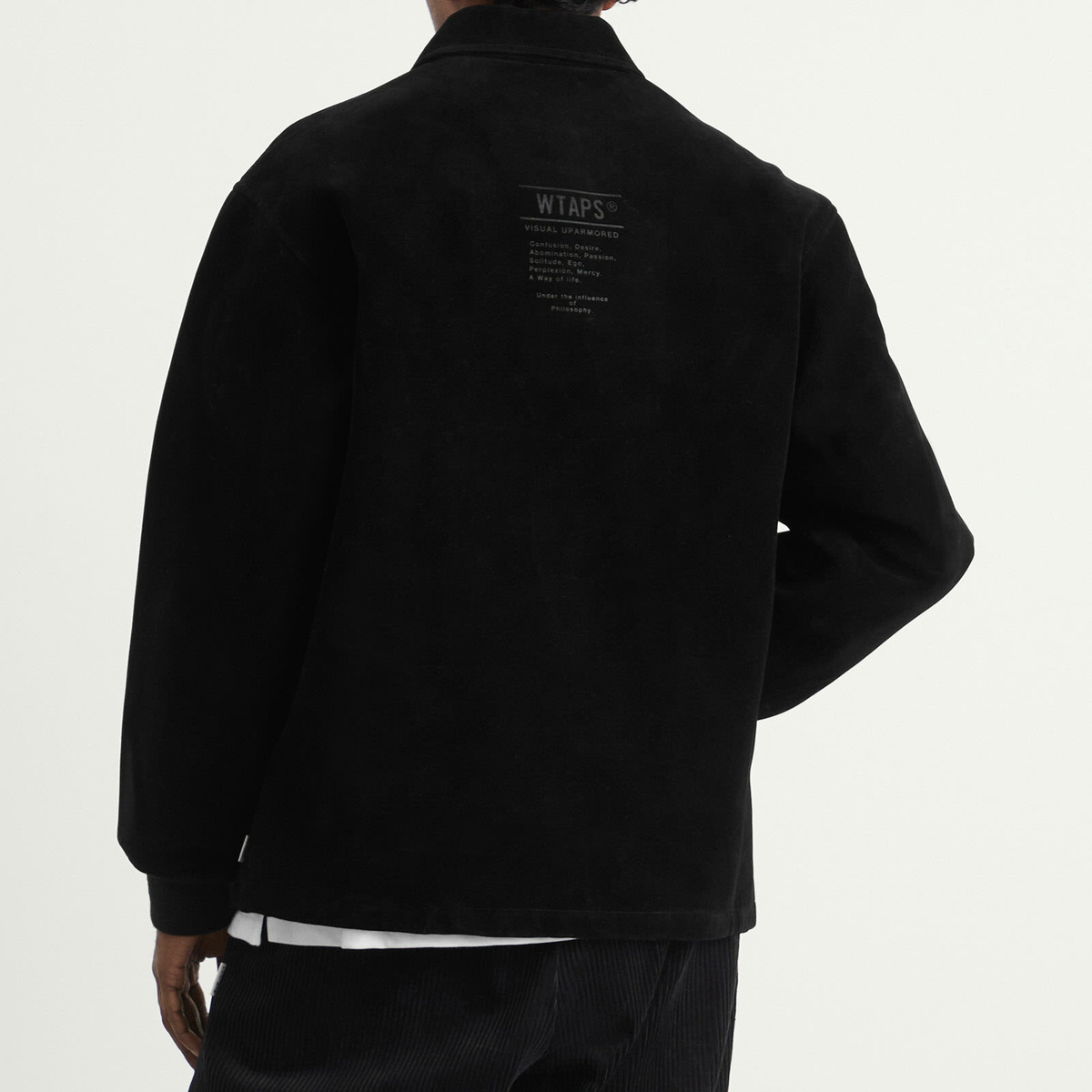 WTAPS Men's Synthetic Suede Chief Jacket in Black WTAPS