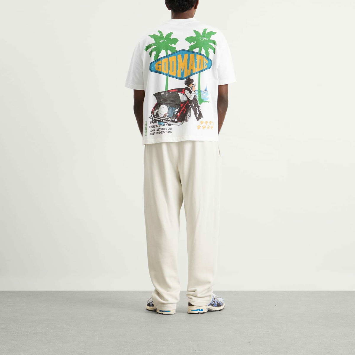 God Made Men's Ocean Side T-Shirt in Off White