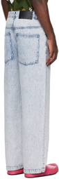 MSGM Blue Oversized Jeans