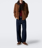 Zegna Triple Stitch suede slip-on sneakers