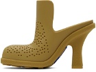 Burberry Yellow Rubber Highland Mules