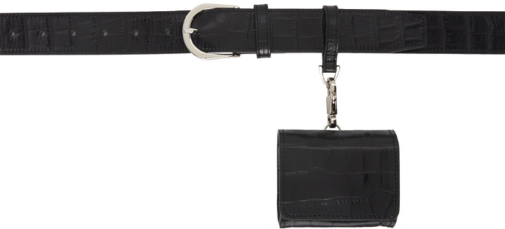 Photo: DRAE SSENSE Exclusive Black Leather Bag Belt