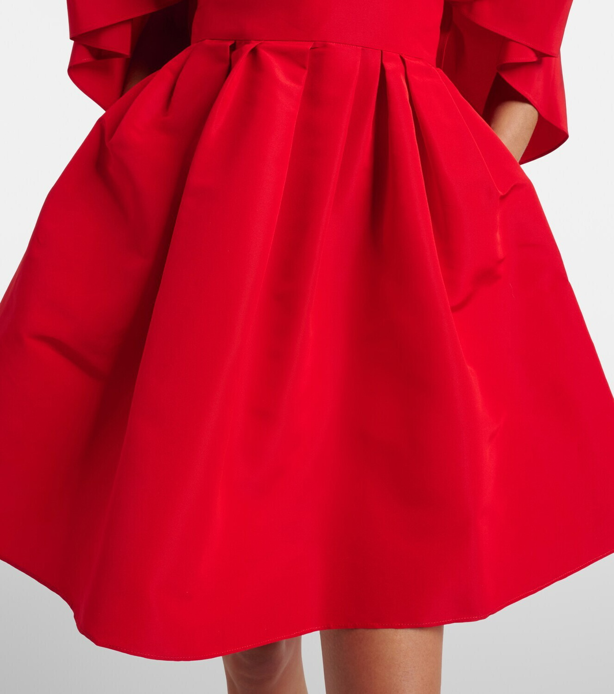 Carolina Herrera Fan gathered silk minidress