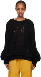 AIREI Black Layered Sweater