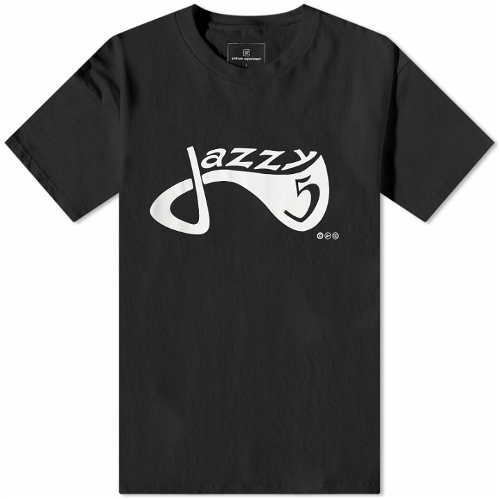 Photo: Uniform Experiment Men's Fragment Jazzy Jay 5 T-Shirt in Black