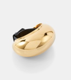 Alaïa Bumper leather-trimmed cuff bracelet