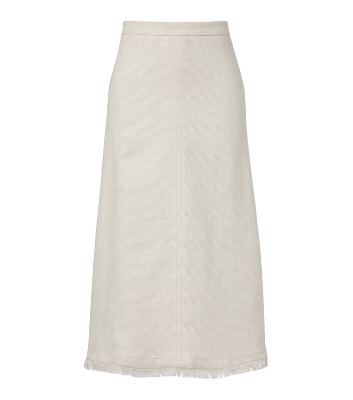Photo: 'S Max Mara Fiocchi linen and cotton midi skirt