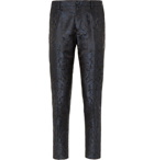 Dolce & Gabbana - Slim-Fit Silk-Jacquard Trousers - Blue