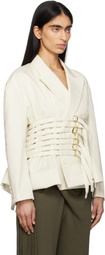 UNDERCOVER Off-White Buckle Blazer