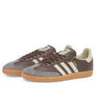 Adidas Men's Samba OG in Brown/Putty Grey/Gold Met.