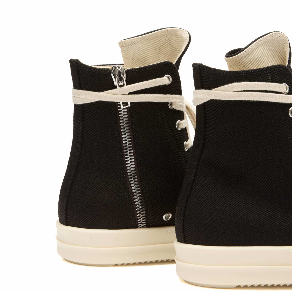 Rick Owens DRKSHDW Women's Denim Sneakers in Black/Milk