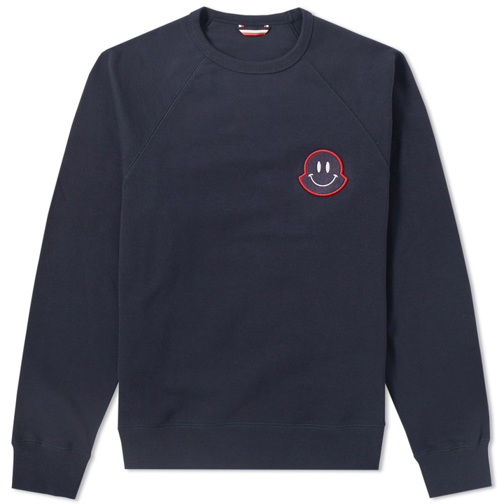 Photo: Moncler Twist Smiley Face Logo Crew Sweat