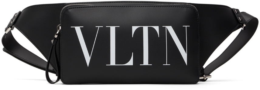 Valentino Garavani Black 'VLTN' Belt Bag Valentino Garavani