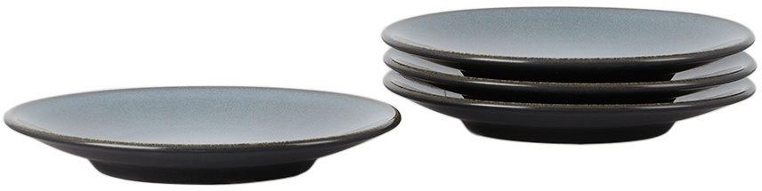 JAR CERAMISTES Black Tourron Dessert Plate Set
