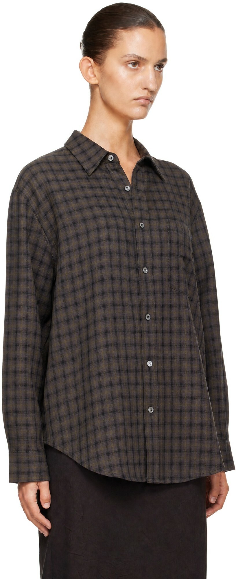 Dunst Gray Checked Flannel Shirt