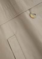 Herno Double-breasted Cotton Trench Cape Taupe