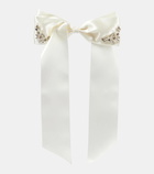 Simone Rocha Embellished satin bow barrette