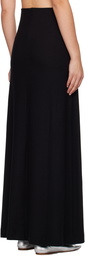 LESET Black Lauren High Waist Maxi Skirt