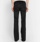 AMIRI - Stack Skinny-Fit Flared Cotton-Blend Velvet Trousers - Black