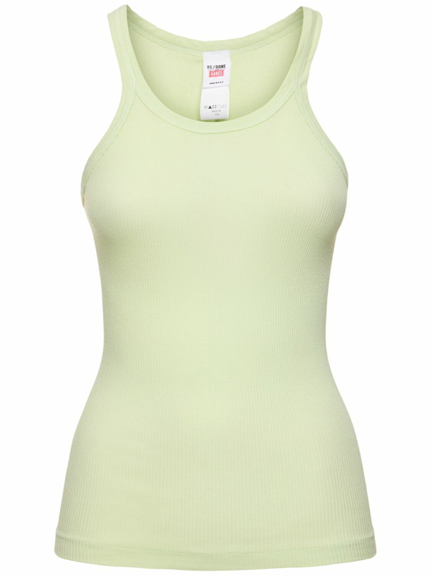 Photo: RE/DONE Ribbed Cotton Tank Top