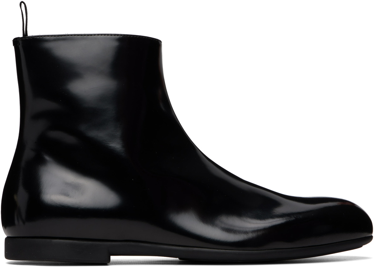 Jil Sander Black Ankle Boots