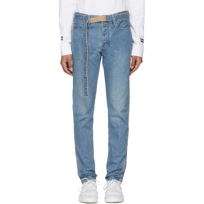 Photo: Sacai Blue Belted Jeans