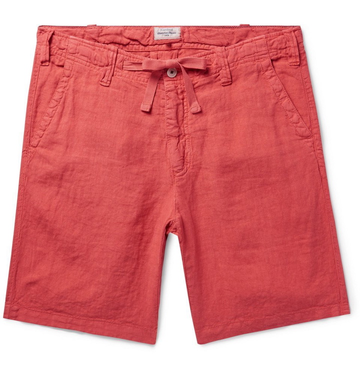 Photo: Hartford - Slim-Fit Linen Drawstring Shorts - Men - Tomato red