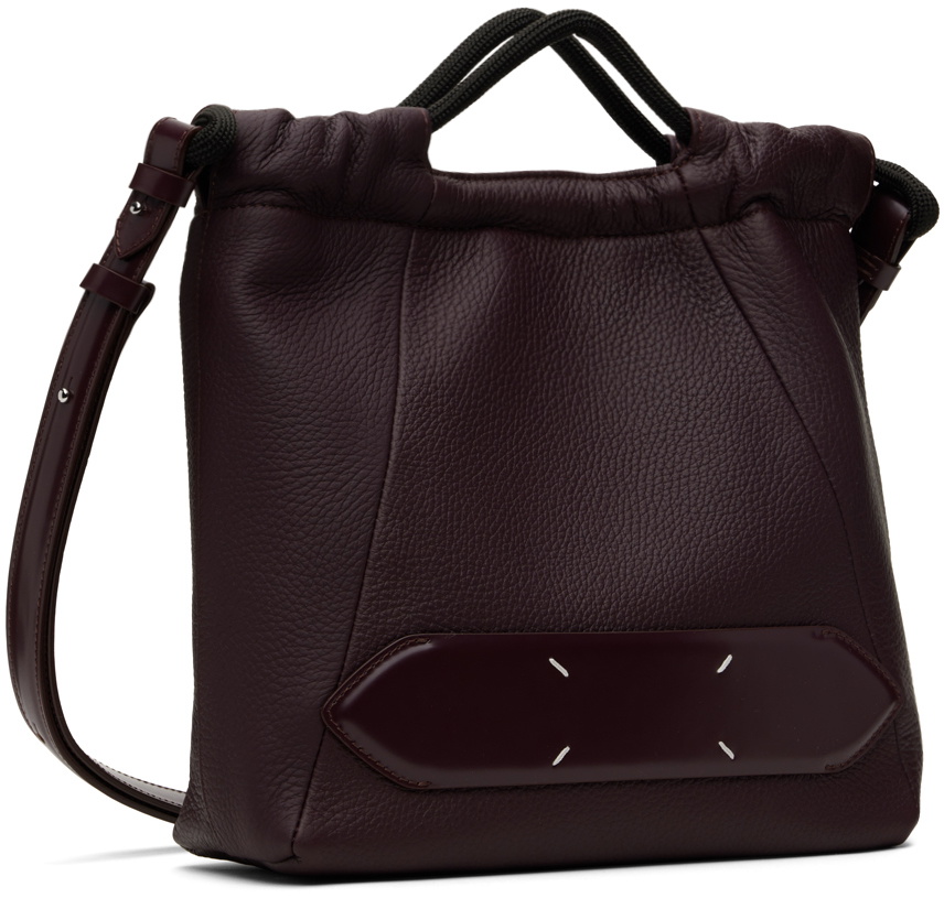 Maison Margiela Burgundy Soft 5AC Drawstring Small Bag