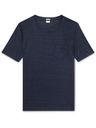 Massimo Alba - Alicudi Slub Linen T-Shirt - Blue