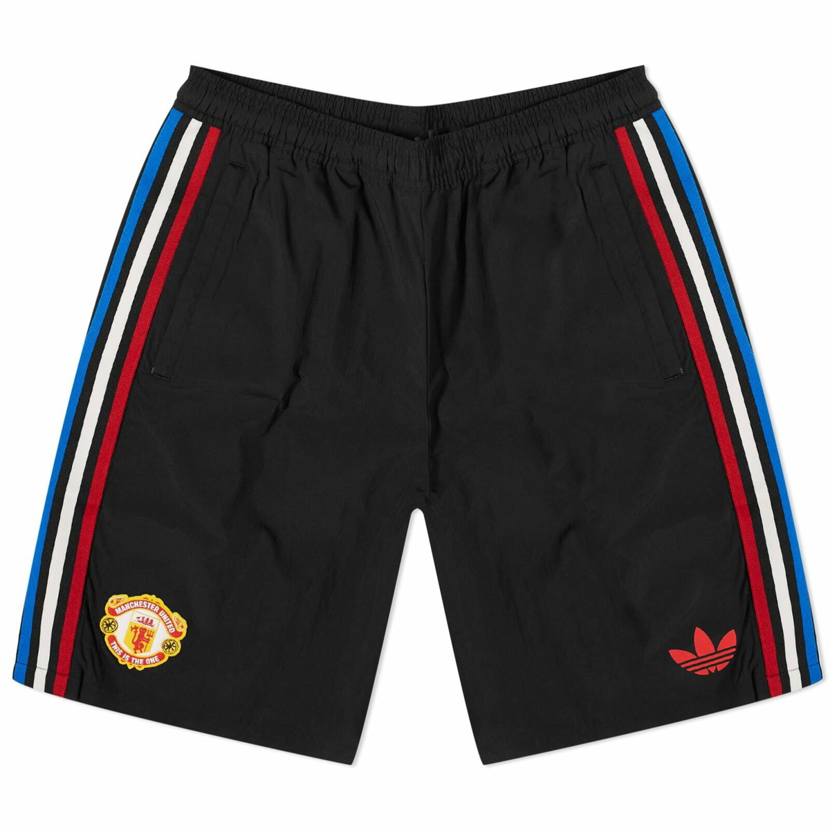 Photo: Adidas Men's x MUFC x The Stone Roses Shorts in Black