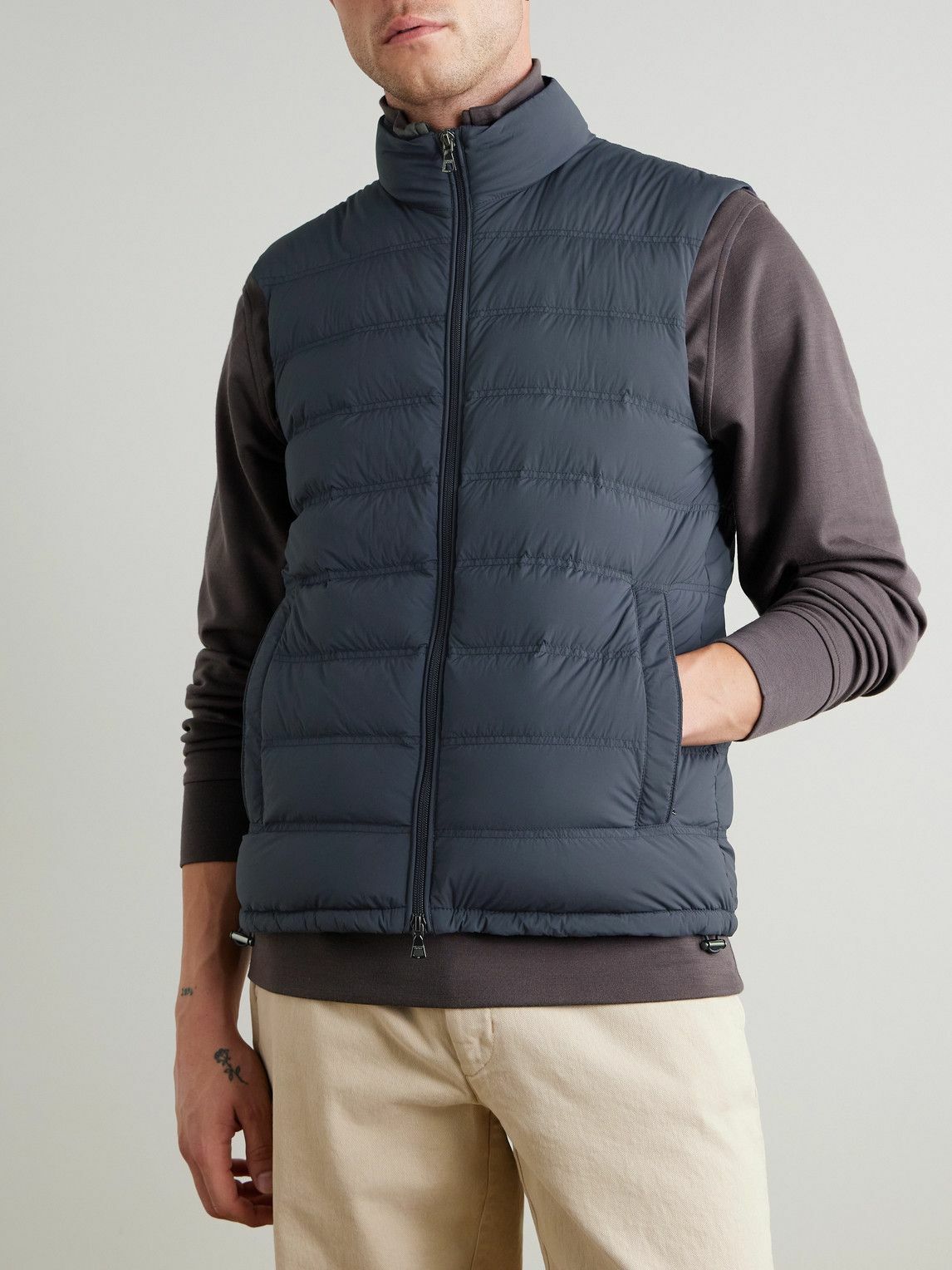 Orlebar Brown - Hopper Slim-Fit Quilted Stretch-Shell Down Gilet - Blue